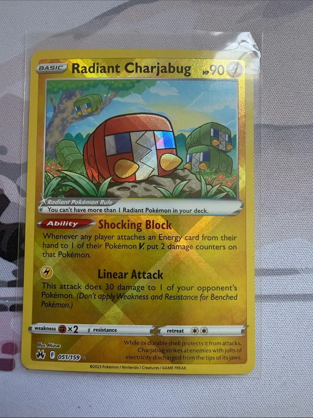 Grubbin & Charjabug Pokémon Lot | Radiant Reverse Holo Cards ✨5/$25✨